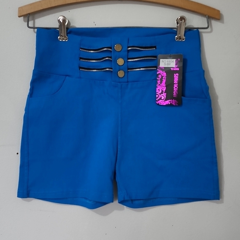 Super Stretchy Pull On Electric Blue Shorts